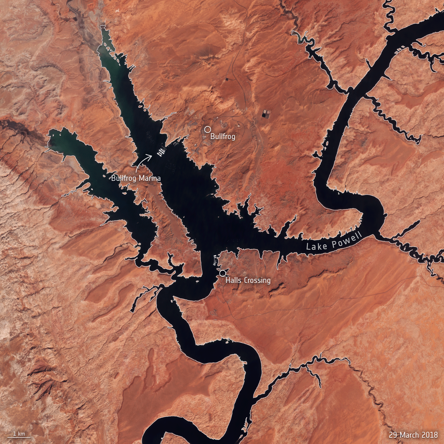 Surface Area Changes of Lake Powell